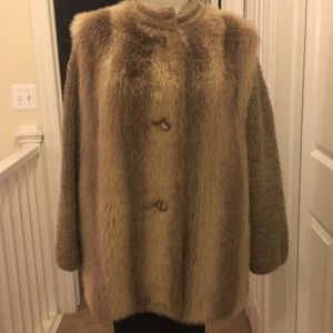 *Vintage* Faux Fur Sweater Coat